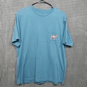 Southern Point Co. Pocket Tee Arkansas State Flag Graphic Mens Large Blue